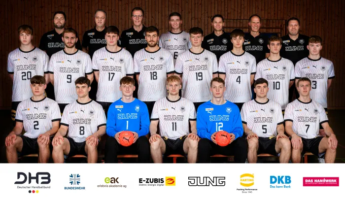 Mannschaftsfoto U20/21 DHB-Nationalmannschaft männlich