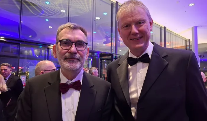 Neu in der EHF Hall of Fame: Andreas Thiel und Volker Zerbe. - Foto: Björn Pazen