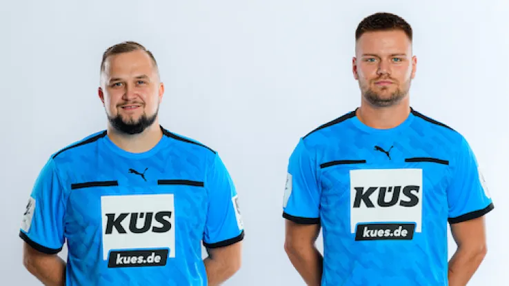 Schiedsrichter Borchardt und Grünagel im Portrait 