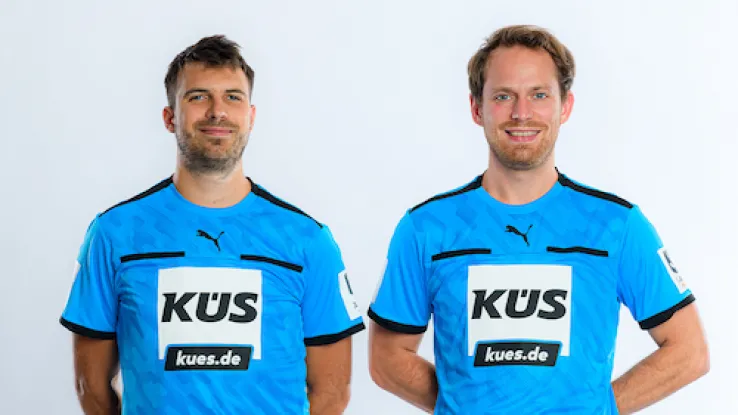 Schiedsrichter Gierke und Konwitschny im Portrait 