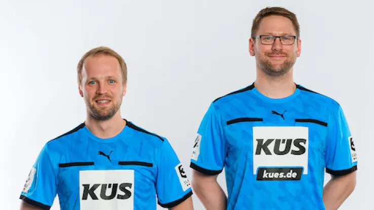 Schiedsrichter Lauenroth und Surrow im Portrait 