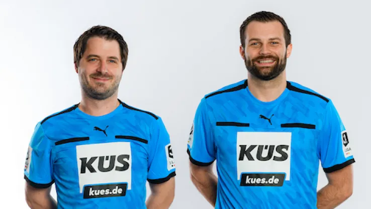 Schiedsrichter Marchlewitz und Stadtmüller im Portrait 