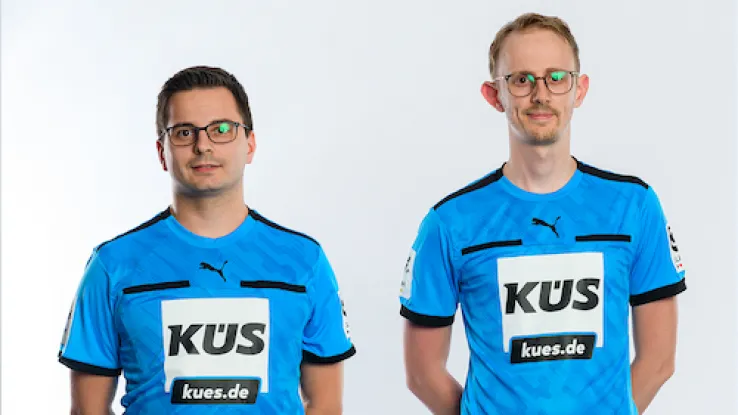 Schiedsrichter Schek und Zick im Portrait 