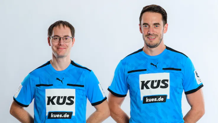 Schiedsrichter Staszak und Walter im Portrait 