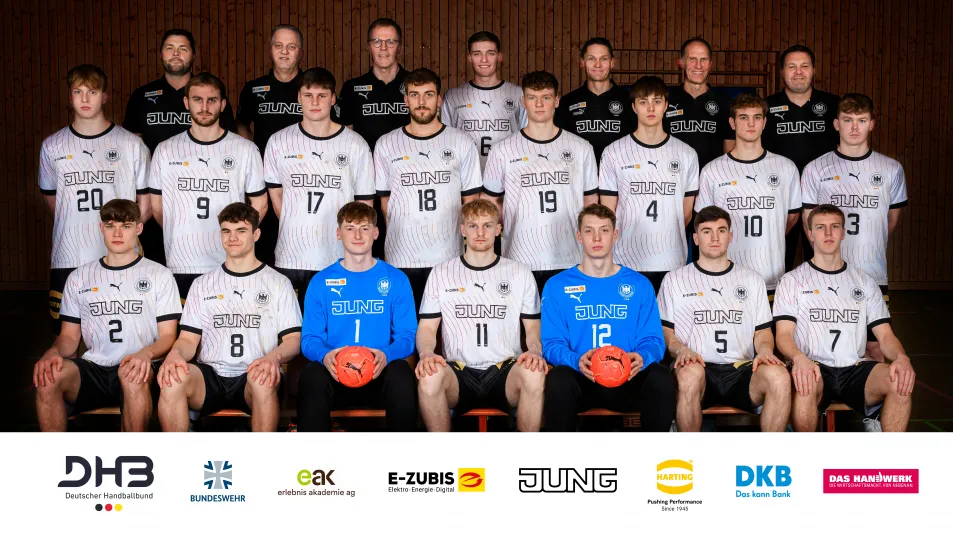 Mannschaftsfoto U20/21 DHB-Nationalmannschaft männlich