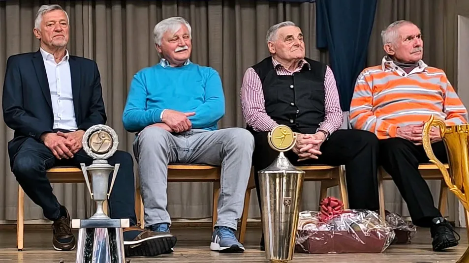 Kurt Klühspies, Manfred Hofmann, Josef Karrer und Klaus Zöll. - Foto: TV Großwallstadt