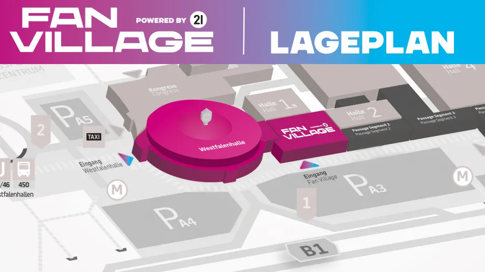 Lageplan Fan Village powered by 21
