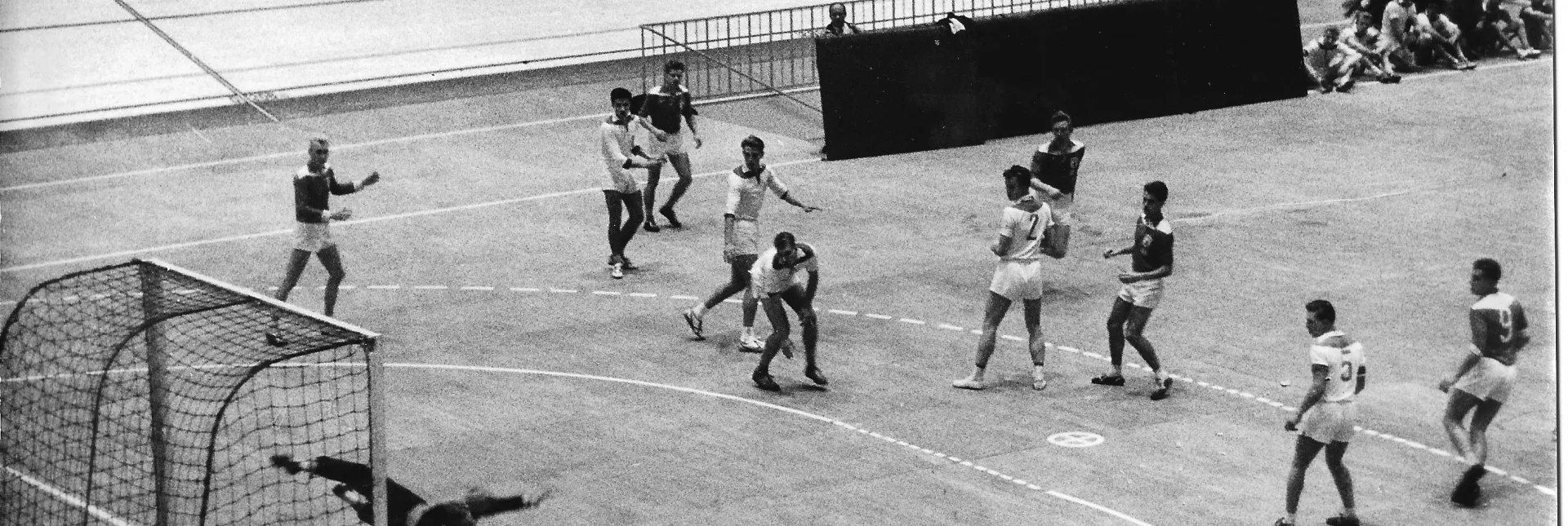 Spielszene beim ersten Hallen Turnier 1975 in der Deutschlandhalle