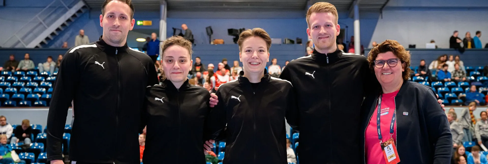 Leon Bärmann, Pelin Odabas, Lynn van Os, Nico Bärmann und Jutta Ehrmann. - Foto: Marco Wolf