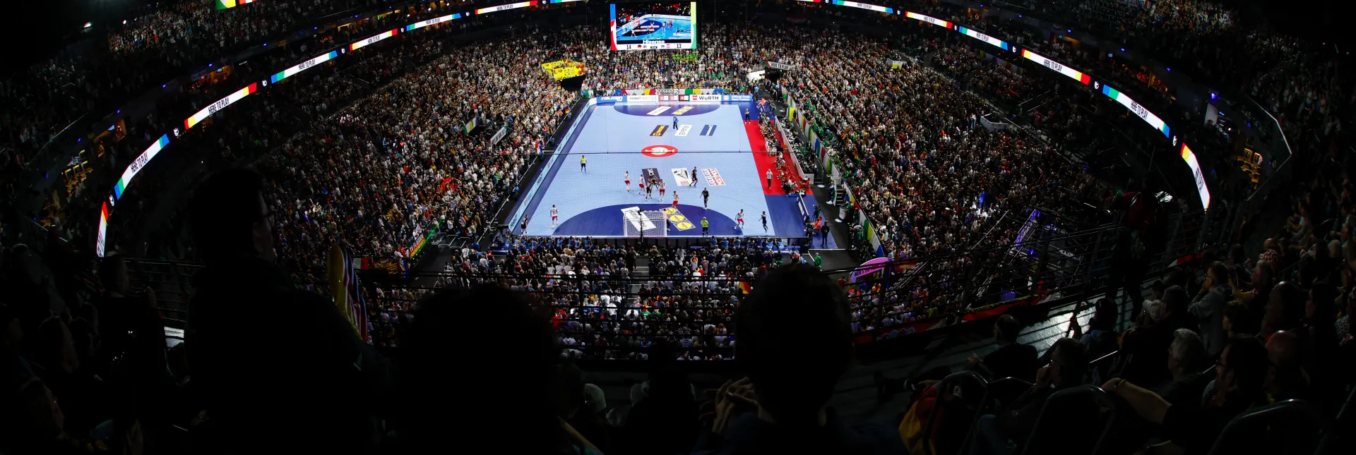 LANXESS arena im Januar 2024 bei der Handball Europameisterschaft im Überblick.