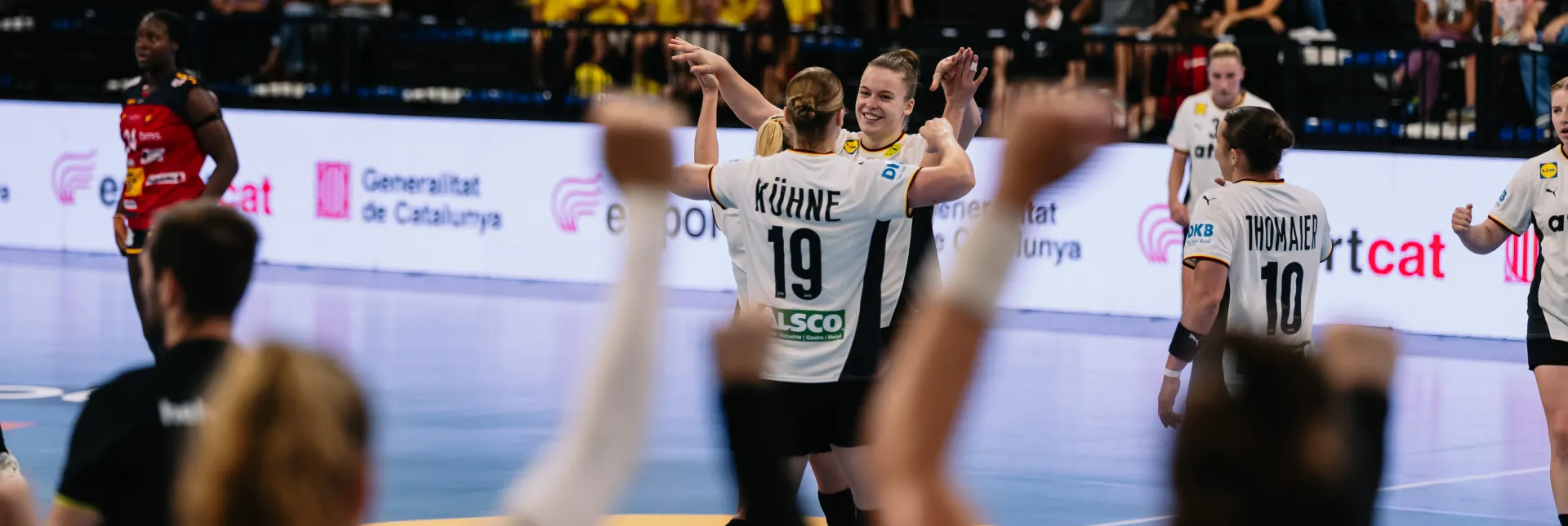 Ida Petzold bejubelt ihren ersten Länderspieltreffer. - Foto: Lars Neumann