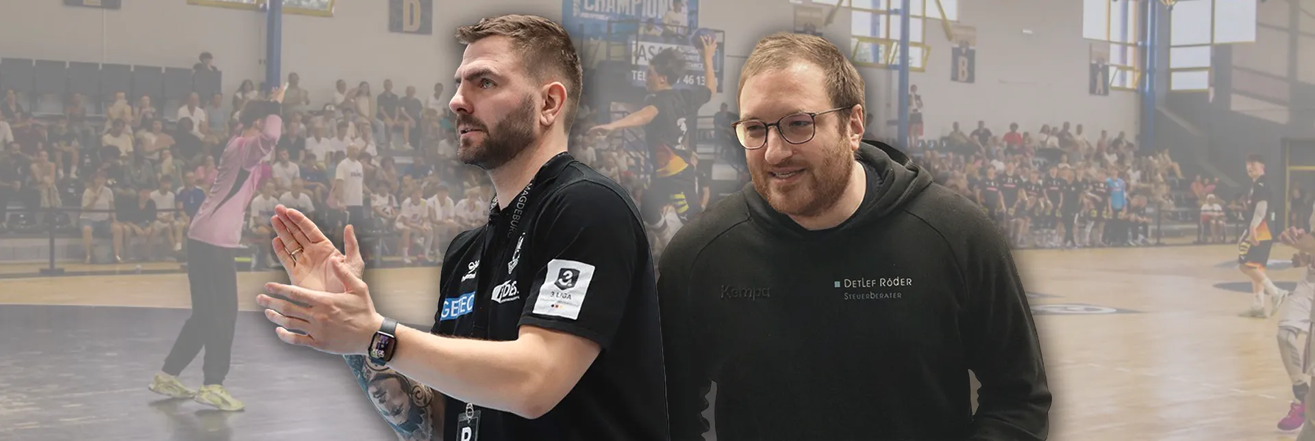 Die neuen Trainer Christoph Theuerkauf (links) und Jan Ludwig (rechts). | Foto: Katja Müller & Nina Schmall
