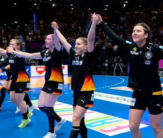 Jubel nach dem Sieg gegen Uruguay