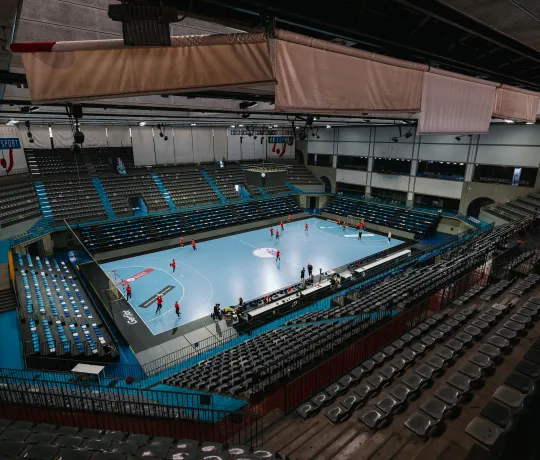 Der Palau d'Esports de Granollers, Spielort der Partien. - Foto: Lars Neumann