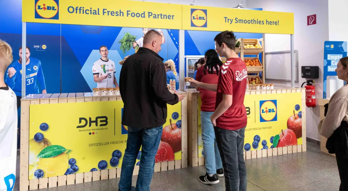 Der Promo-Stand von Lidl