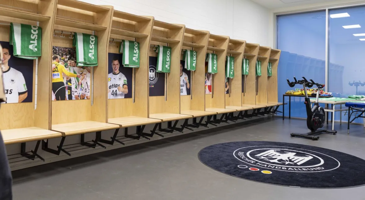 Die Kabine der Nationalmannschaft