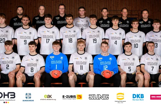 Mannschaftsfoto U20/21 DHB-Nationalmannschaft männlich