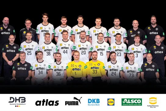 Mannschaftsfoto der Handball Männer-Nationalmannschaft