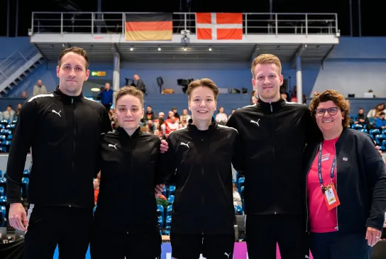 Leon Bärmann, Pelin Odabas, Lynn van Os, Nico Bärmann und Jutta Ehrmann. - Foto: Marco Wolf