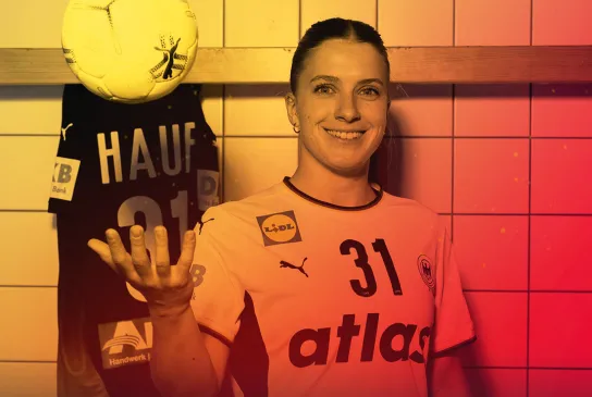 Alexia Hauf in der Kabine