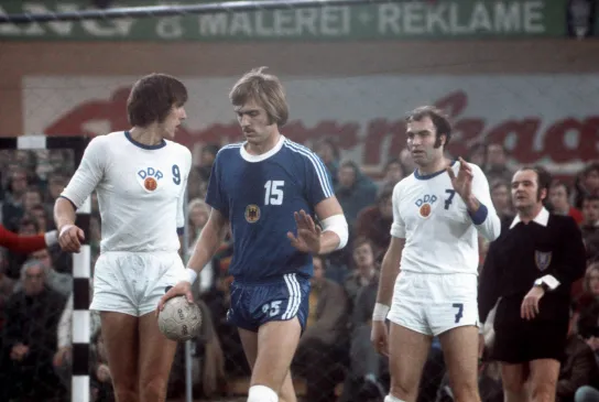 Kurt Klühspies (BR Deutschland) zwischen Axel Kählert und Hans Engel